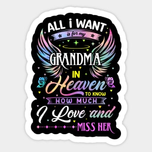 I Love and Miss Her Memorial Grandma Sticker